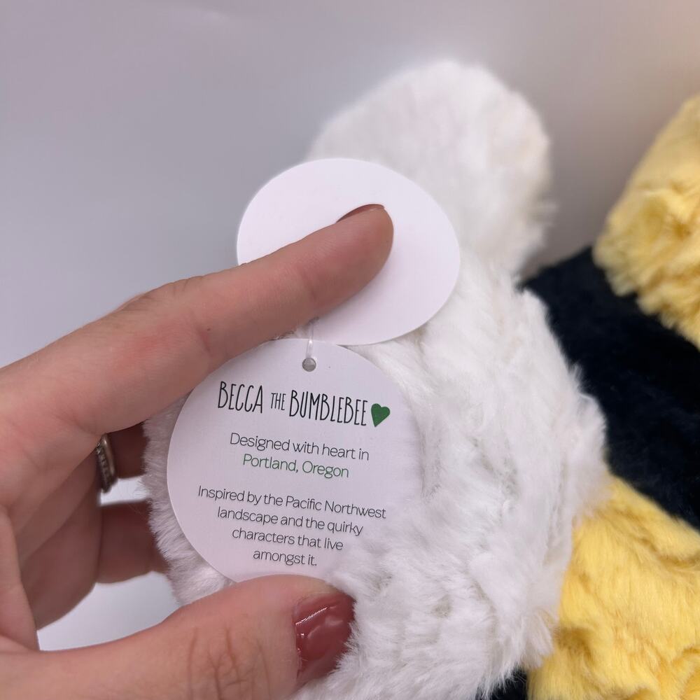 NWT Portland Plush Becca Bee Stuffed Animal Stuffy Bumblebee Bug Toy New - Picture 5 of 9